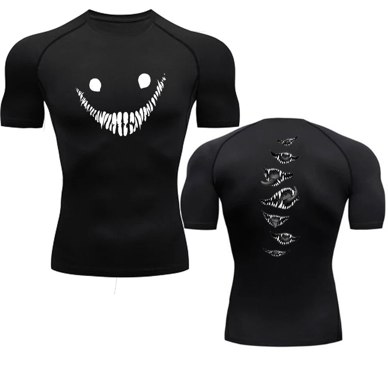 T-shirt de compression Smile horreur