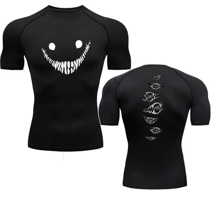 T-shirt de compression Smile horreur