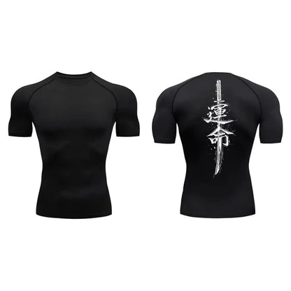 T-shirt de compression motifs japonais