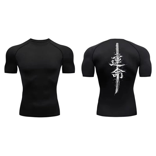 T-shirt de compression motifs japonais