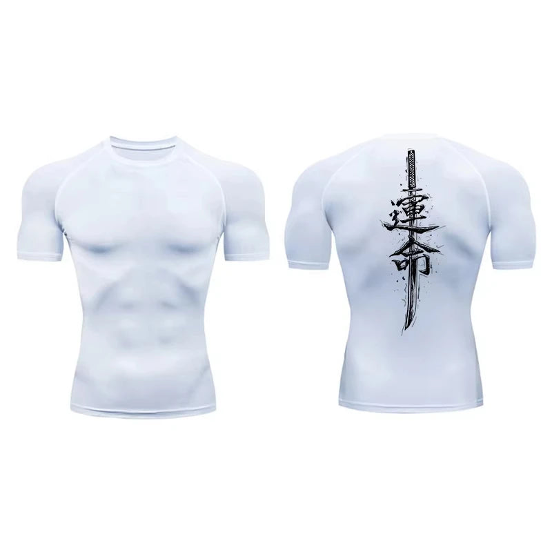 T-shirt de compression motifs japonais
