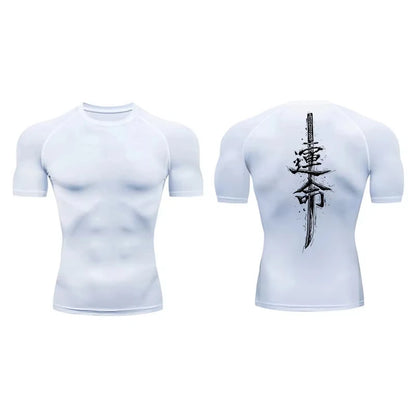 T-shirt de compression motifs japonais