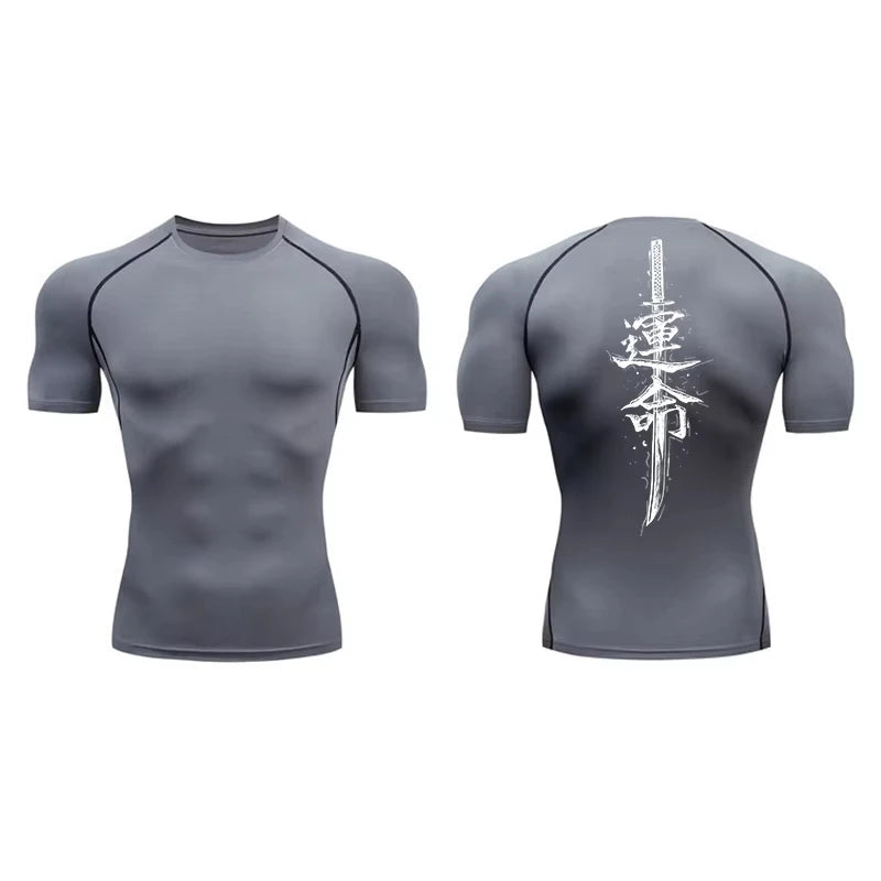 T-shirt de compression motifs japonais