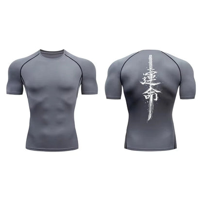 T-shirt de compression motifs japonais